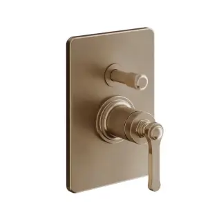 Gessi Venti20 Смеситель для душа, встраиваемый, с переключателем на 2 положения, внешняя часть, цвет: Copper Brushed PVD