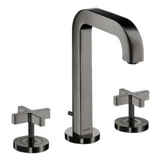 Axor Citterio Смеситель для раковины 170, на 3 отв., с донным клапаном, цвет: полированный черный хром