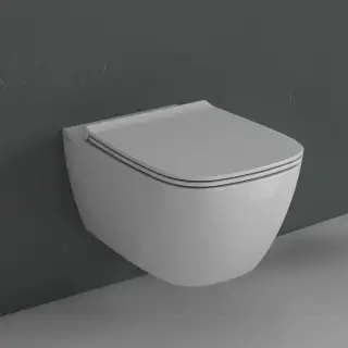 GLOBO Genesis Унитаз подвесной безободковый 55х36 см, с креплением, цвет: белый