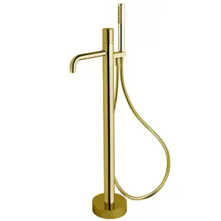 Fima Carlo Frattini Spillo Tech Смеситель для ванны, напольный, с ручным душем, цвет: золото