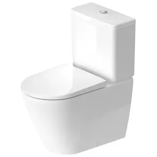 Duravit D-Neo Унитаз-моноблок 37x65см., безободковый, слив универсальный, цвет: белый