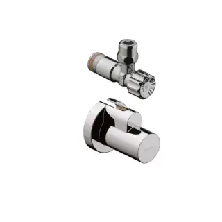 Hansgrohe Угловой вентиль,с декоративной накладкой, цвет: шлифованный никель