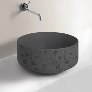 Artceram Cognac Раковина Ø42 см, без отв., без перелива, на столешницу, цвет: Grigio oliva, декор: lol