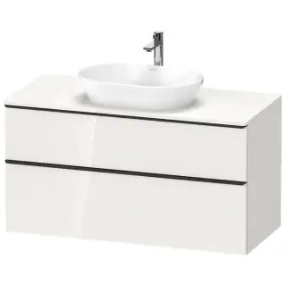 Duravit D-Neo Тумбочка подвесная 64.4x120x55 см, раковина, 2 ящика, цвет: белый высокоглянцевый