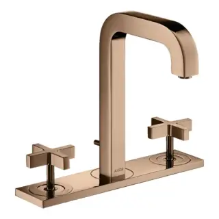 Axor Citterio Смеситель для раковины 170, на 3 отв., с панелью, с донным клапаном, цвет: полированное красное золото