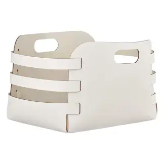 ADJ Корзина Riga, 27x36xH25 см., цвет: белый/панна котта