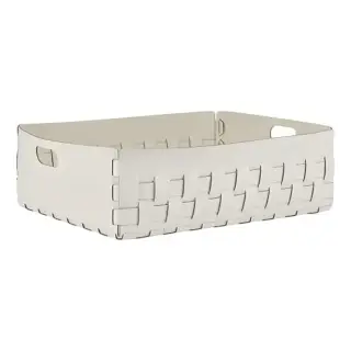 Colombo Adj Корзинка Bottega 60x50хH20см., напольная, цвет: белый/панна котта