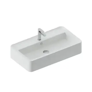 Artceram Rodolfo 80 Раковина накладная 80х45см., с 1 отв под., без слив перелива, покрытие saniglaze, цвет: белый