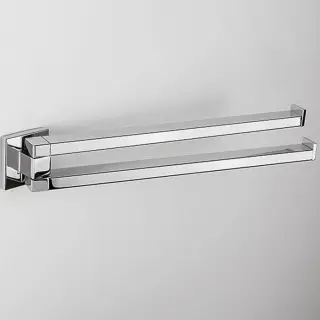 Colombo Basic Q Полотенцедержатель 33.4см, двойной поворотный, цвет: хром