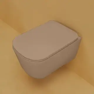 Kerasan Tribeca Унитаз подвесной 54х35см, безободковый, с системой экономии воды 3л, c креплением WB9N, цвет: Bruno matt