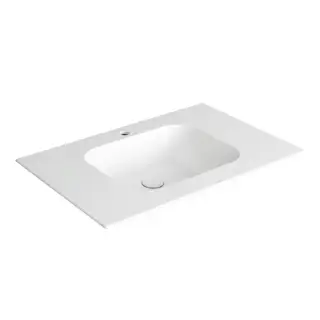 SIMAS WAVE Раковина на столешницу 80x50xh14,5 см, с 1 отв под смеситель,цвет белый