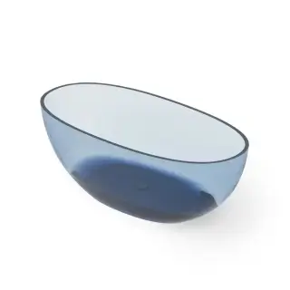 Dea Design Nature Ванна 155х75х55см., отдельностоящая, Glasstech, прозрачная смола, цвет: Royal Blue