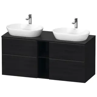 Duravit D-Neo Тумбочка подвесная 64.4x140x55 см, 2 раковины, 2 ящика, цвет: Black Oak