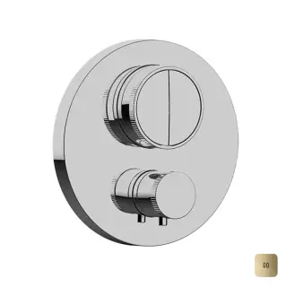 Almar Core Смеситель для душа, встраиваемый, термостатический, с кнопочным управлением для 2-х потребителей, цвет: золото PVD