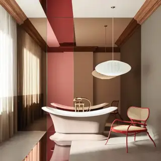 Gruppo Treesse Grand Soleil Ванна отдельностоящая 185x85см, цвет: хром/белый