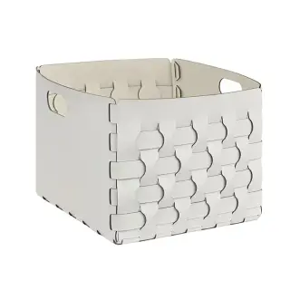 ADJ Корзинка Dubai, 35x40xH30 см., цвет: белый/панна котта