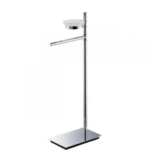 Colombo Square Стойка с аксессуарами, 68см, мыльница, полотенцедержатель, цвет: хром