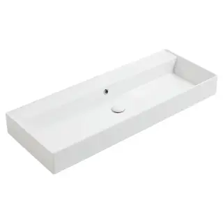 Simas Agile Раковина подвесная 121х46см., без перелива, без отв., цвет: белый матовый