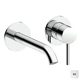 Almar Mixers Смеситель для раковины, настенный, цвет: белый матовый