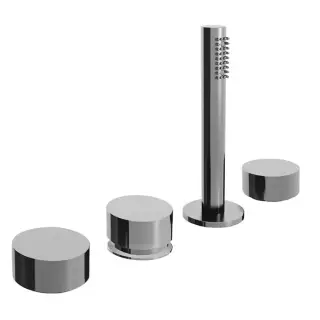 Fantini AF/21 Набортный смеситель для ванны, без излива, 4 отв., цвет: хром