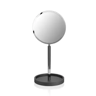 Decor Walther Black Stone KSA Косметическое зеркало 40x18x16.5см, на подставке, цвет: черный матовый / хром