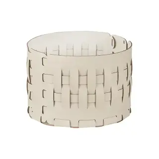 ADJ Корзина Bottega, D20xH12 см., цвет: панна котта/белый