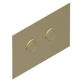 THG Клавиша смыва для унитаза двойная, для инсталляций TECE, цвет: Matt gold color PVD