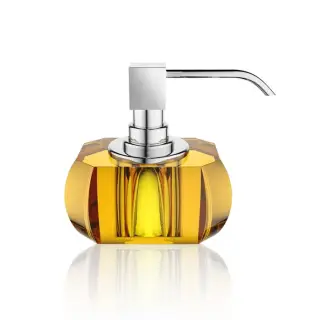 Decor Walther Kristall SSP Дозатор для мыла, настольный, цвет: хрусталь янтарь/хром