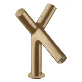 Axor Starck Cмеситель для раковины 80, на 1 отв., с донным клапаном, цвет: шлифованная бронза