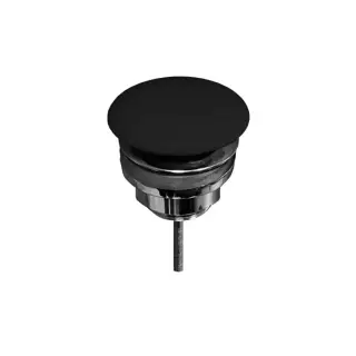 Kerasan Донный клапан для раковины, клик-клак, керамика, цвет: черный глянцевый