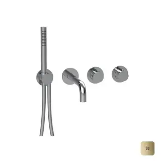 Almar Modular Смеситель для ванны, настенный, термостатический, цвет: Gold Polished PVD