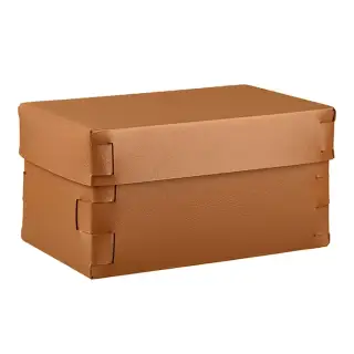 Colombo Adj Коробка Snob 25x15хH13.5см., настольная, цвет: коньяк/бордо