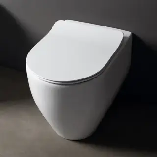 Kerasan Flo Унитаз 55см., напольный, приставной, безободковый, слив универсальный, цвет: белый