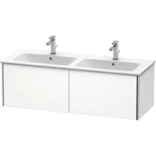 Duravit XSquare Тумба подвесная, 128х47.8х40см, с раковиной, с 2 выдв ящик, цвет: белый матовый