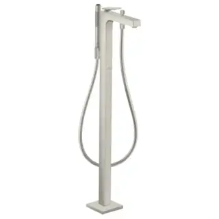 Axor Citterio Смеситель для ванны, напольный, с ручным душем, текстура, цвет: сталь