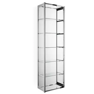 Decor Walther Glas S 4 Шкафчик подвесной 35x19x120см, стекло прозрачное, цвет: хром