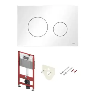 TECE Комплект TECEbase 3.0 c кронштейнами, звукоизоляцией, панелью смыва TECEloop, цвет: белый глянцевый