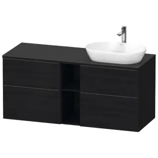 Duravit D-Neo Тумбочка подвесная 64.4x140x55 см, раковина, 2 ящика, цвет: Black Oak