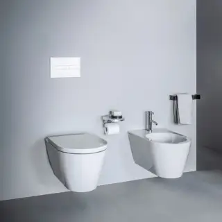 Laufen Kartell Биде подвесное 54.5х37х29см, с 1 отв. под смеситель, без боковых отв, с покр. LLC, цвет: белый