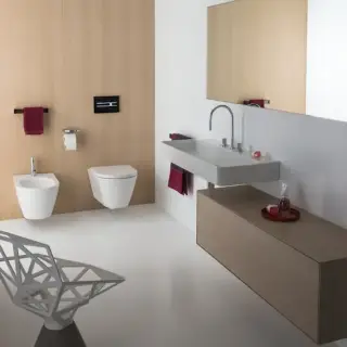 Laufen Kartell Биде подвесное 54.5х37х29см с 1 отв. под смеситель, без боковых отв, цвет: белый матовый