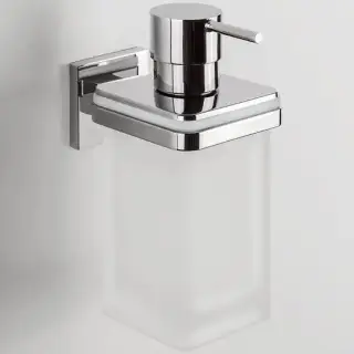 Colombo Basic Дозатор для жидкого мыла, подвесной, цвет: хром/матовое стекло