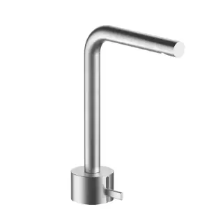 Fantini AF/21 Смеситель для раковины, 1 отв., высокий излив, излив: 15.5 см, цвет: матовая натуральная сталь