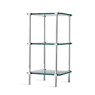 Decor Walther T 11 Стеллаж 35x30x67.5см, напольный, 3 стеклянные полки, цвет: хром