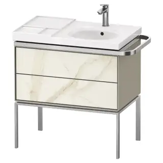Duravit Aurena Тумба подвесная под раковину 78.4x80.2x49.2см., цвет: Таупе шелковисто-матовый/мраморная структура