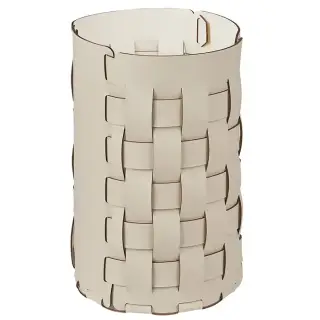 ADJ Корзина для мусора Bottega, D22xH35 см., цвет: панна котта/белый