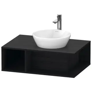 Duravit D-Neo Тумбочка подвесная компакт 80x55х26 см., раковина, 1 открытое отделение на левой стороне, цвет: Black Oak