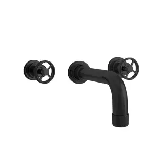 Nicolazzi Arena Смеситель для раковины, встраиваемый, на 3 отв., в комплекте, со встроенной частью, цвет: черный матовый