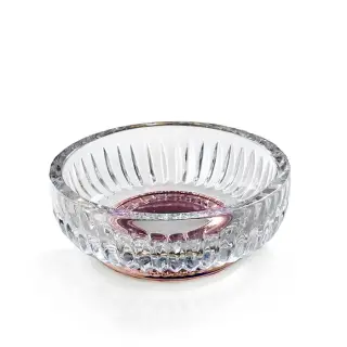 3SC Elegance Мыльница настольная, цвет: прозрачный хрусталь/oro rosa lucido