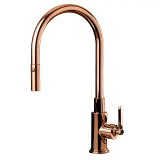 Nicolazzi Cucina Смеситель для раковины, на 1 отв., с выдвижным  распылителем, излив 23.5см., цвет: Brushed Bronze