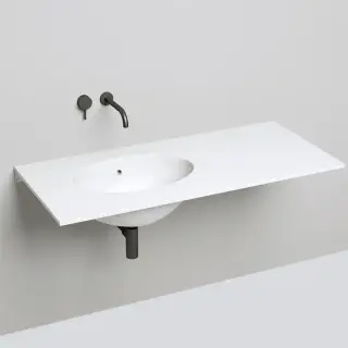 Salini MAREA 12 Раковина врезная снизу 545х375х187мм, без отв. под смес, с ПЕРЕЛИВОМ, материал: S-Sense, глянцевый, белый.